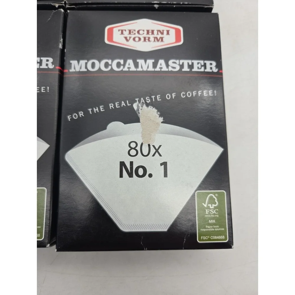 Moccamaster #1 Cup-One Filters White Paper 80-Count Boxes 4 Boixes - NEW